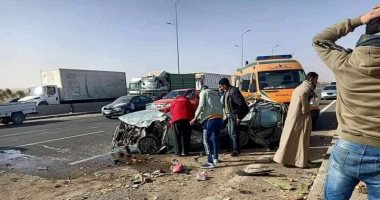 إصابة-11-مواطنا-فى-حادث-تصادم-سيارة-ملاكى-بأخرى-ميكروباص-فى-مدينة-أرمنت