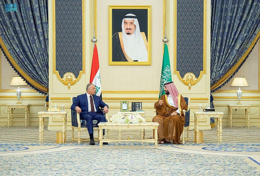 الأمير محمد بن سلمان يبحث مع الكاظمي العلاقات الثنائية