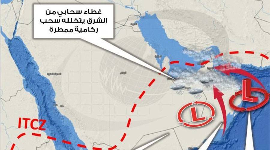 منخفض-جوي-يؤثر-في-الدولة-حتى-الثلاثاء