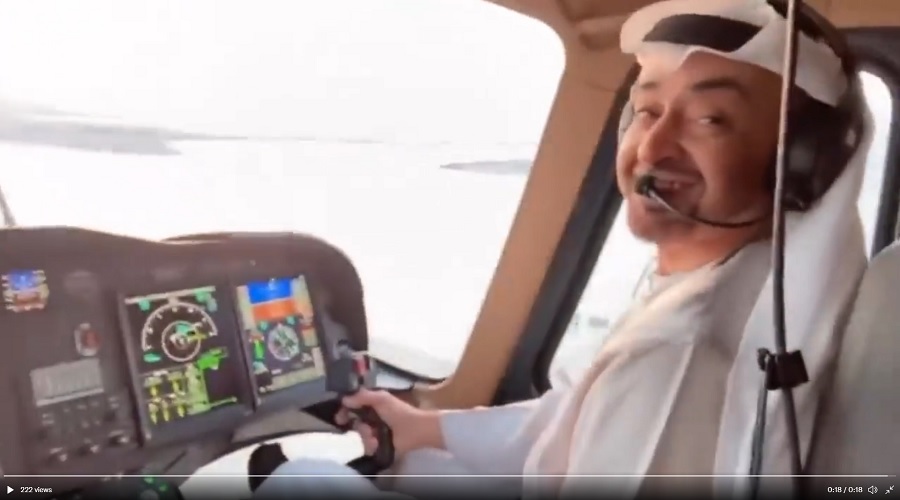 بالفيديو-|-محمد-بن-زايد-يقود-طائرة-مروحية-في-سماء-الوطن