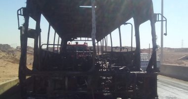 السيطرة-على-حريق-أتوبيس-ركاب-على-طريق-شرم-الشيخ-دون-إصابات