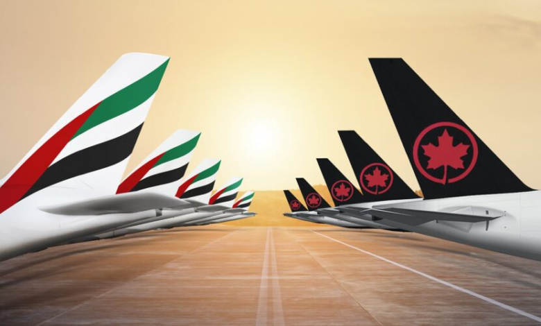 طيران-الإمارات-وطيران-كندا-تطلقان-تعاونهما-بالرمز-المشترك