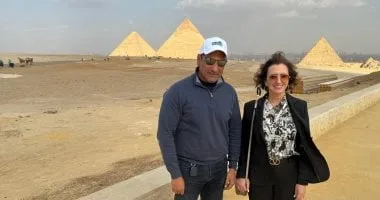 وزيرة-السياحة-بالمغرب-خلال-زيارتها-للأهرامات:-تعكس-عراقة-الحضارة-المصرية